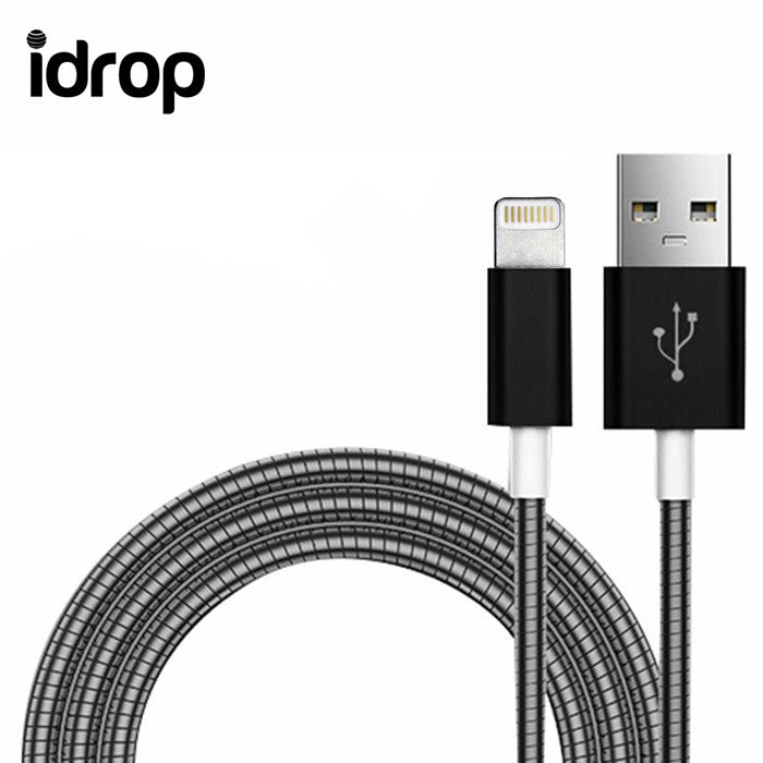 idrop USB Lightning Flexible Stainless Steel Data Sync Charge Cable For iPhone 6S Plus / 6 Plus / 6S / 6, iPhone 5S / 5C / 5