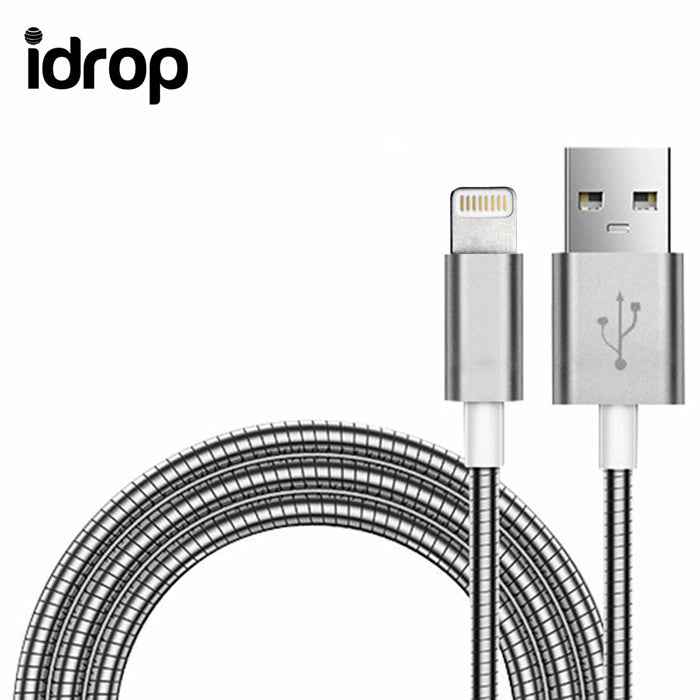 idrop USB Lightning Flexible Stainless Steel Data Sync Charge Cable For iPhone 6S Plus / 6 Plus / 6S / 6, iPhone 5S / 5C / 5