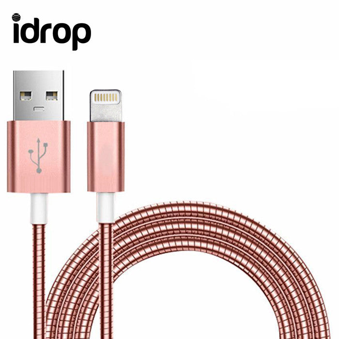 idrop USB Lightning Flexible Stainless Steel Data Sync Charge Cable For iPhone 6S Plus / 6 Plus / 6S / 6, iPhone 5S / 5C / 5