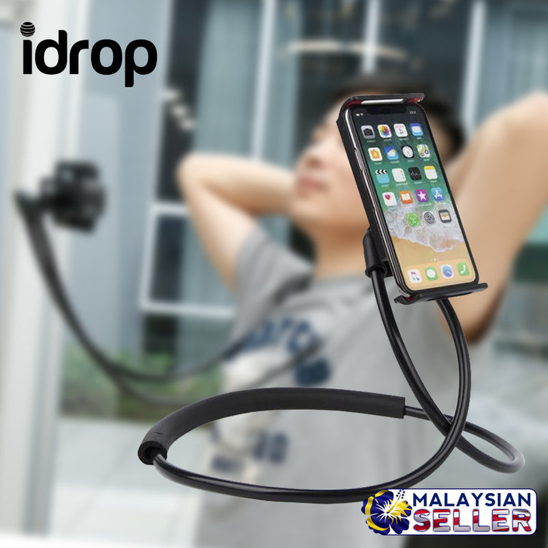 idrop Flexible Lazy Phone Stand on Neck Phone Holder 360° Rotating Bracket for SmartPhone