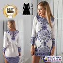 idrop Fashion Long-Sleeved Printed Tunic For Women [ S,M,L,XL ]