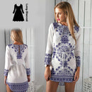 idrop Fashion Long-Sleeved Printed Tunic For Women [ S,M,L,XL ]