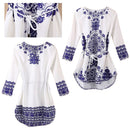 idrop Fashion Long-Sleeved Printed Tunic For Women [ S,M,L,XL ]