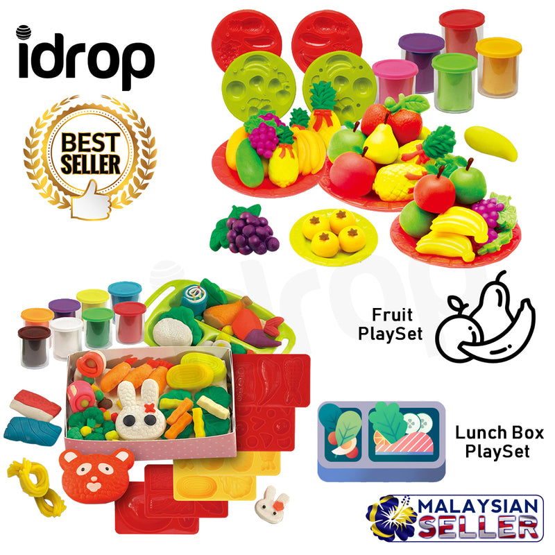 idrop Kids Children Plasticine Play Clay Toy Set For Toy Fruit & Lunch Box Playset