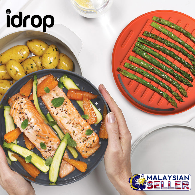 idrop M-Cuisine Stackable Microwave Cooking 4-Pcs 2L for Cooking pot