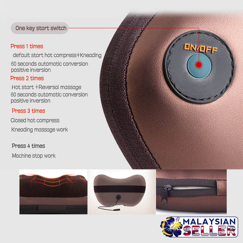 idrop Multifunctional Massage Pillow Cushion for Car/Home Dual Use Full Body Cushion Cervical Massager