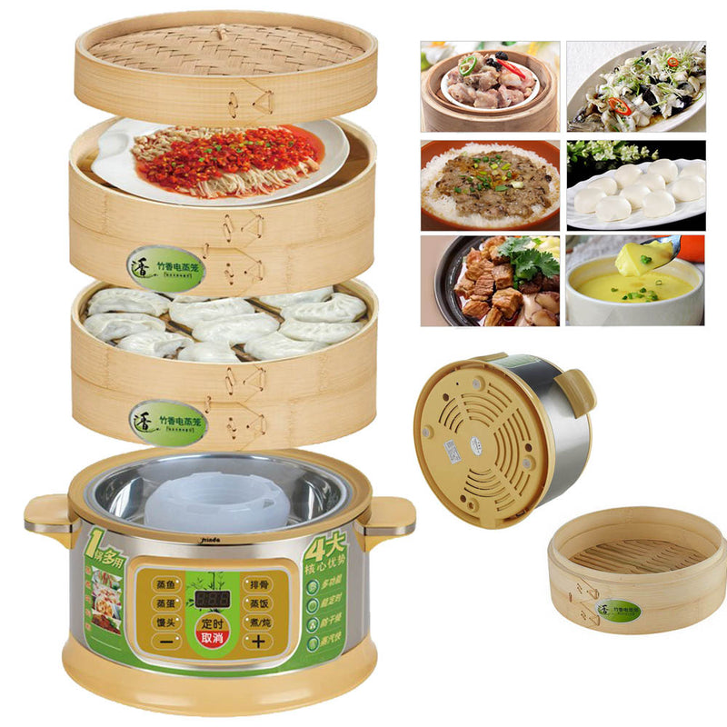 idrop 2 Layer Bamboo Incense Multifunctional Smart Microcomputer Electric Steamer