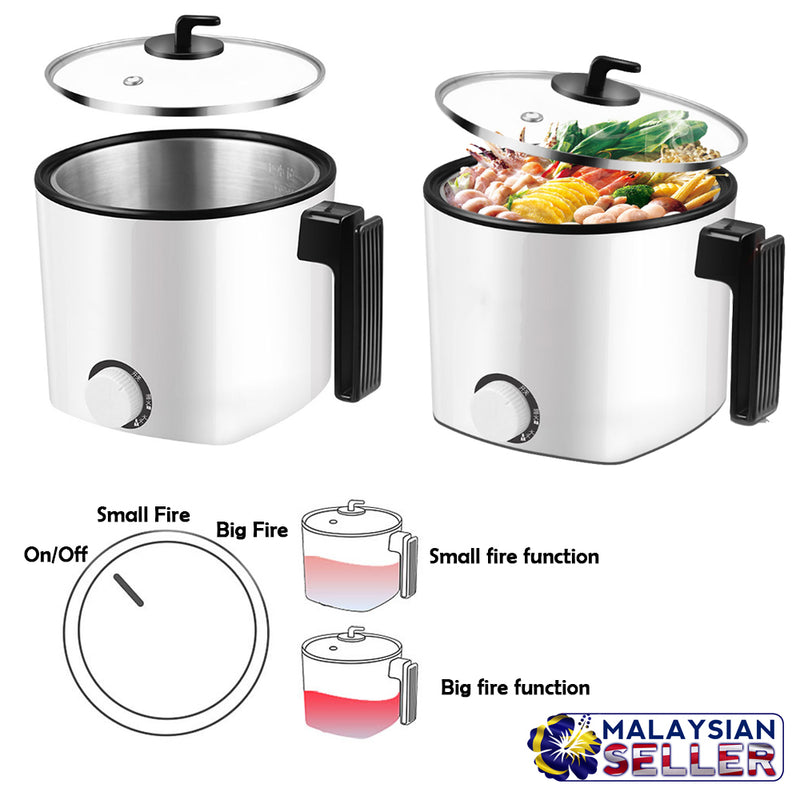 idrop 1.8L Multifunction Mini Electric Cooker for kitchen Tools [ 1-2 person ]