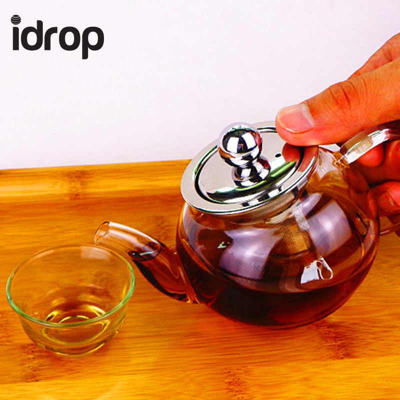 idrop Glass Teapot with Stainless Steel Lid