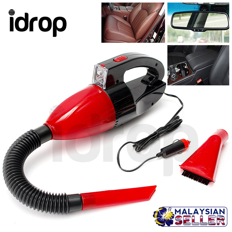 idrop Portable Mini Vacuum Cleaner for Car Auto Dry Wet Dust Dirt Handheld Hand 12V