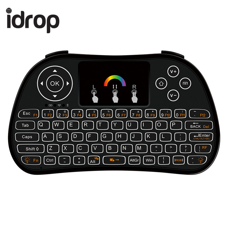 idrop P9 2.4GHz Wireless  Mini Keyboard with Touchpad Mouse For TV BOX PS3 360 PC