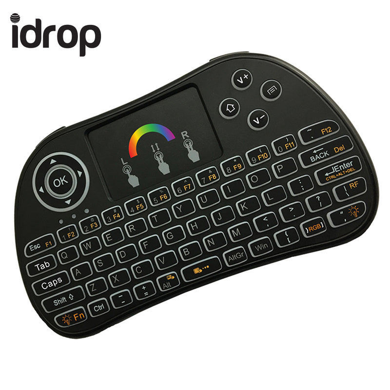 idrop P9 2.4GHz Wireless  Mini Keyboard with Touchpad Mouse For TV BOX PS3 360 PC