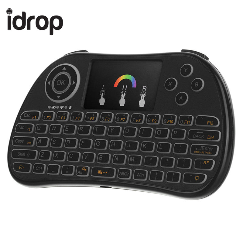 idrop P9 2.4GHz Wireless  Mini Keyboard with Touchpad Mouse For TV BOX PS3 360 PC