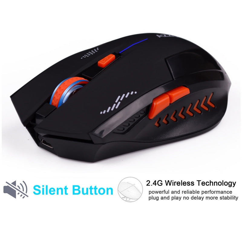 idrop Recharged Wireless Optical Mouse Mute Button Noiseless