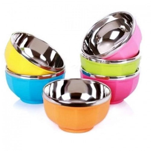 Multifunctional Stainless Steel Set of 6 Colorful Bowl - Rainbow