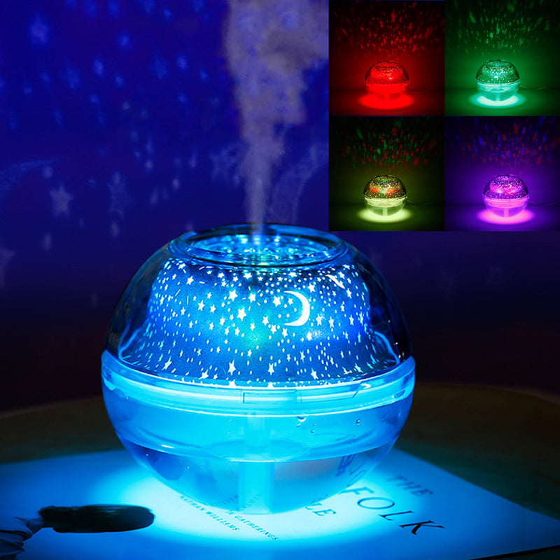 idrop 500ml USB Crystal Night Light Projection Mini Humidifier