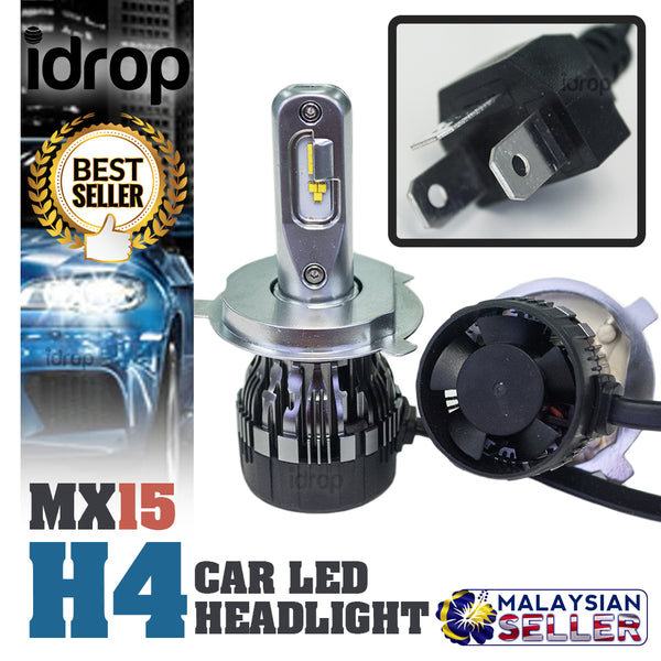 1 set MX15 H4 Car LED Headlight Driving Light Bulbs Hi/Lo Beam White 6000K ( Double Bulbs)