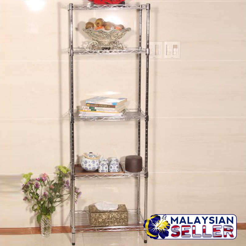 idrop 5 Tier layer Metal Shelving Rack - Home/Kitchen Storage Rack Shelves