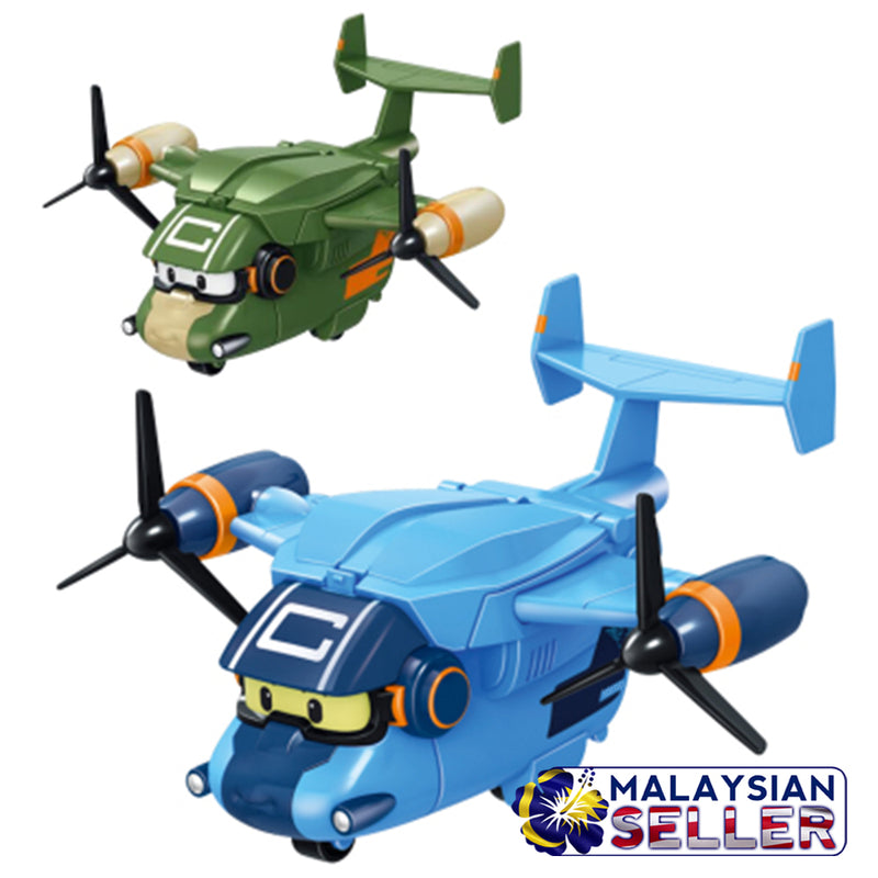 idrop Robo Car Toy Helicopter Plane - Children Play Toy [ RANDOM COLOR ]
