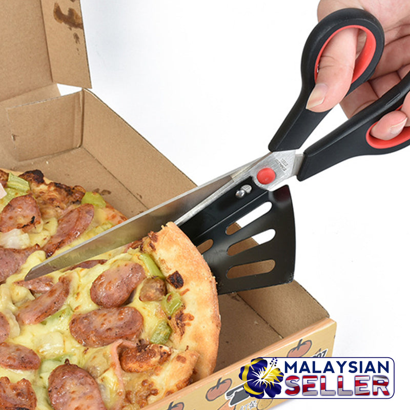 idrop Pizza Scissors with detachable pizza serving plate