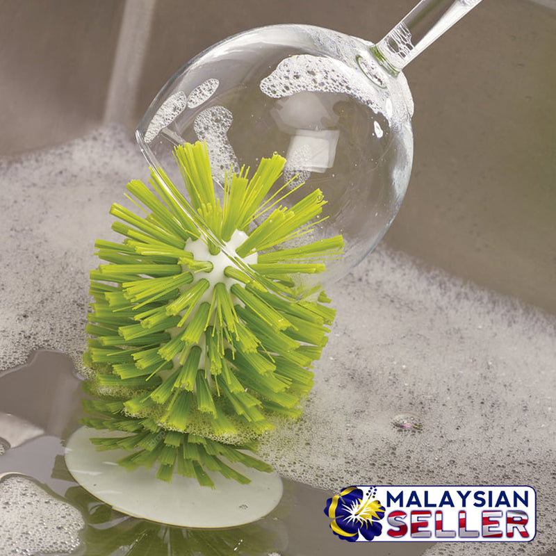 idrop Glass & Cup Washing and Cleaning Brush with Suction Base