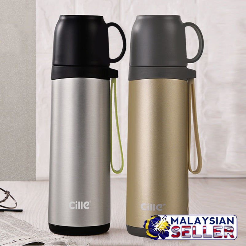 idrop Cille Stainless Steel Thermos Drinking Flask with Cup [ 500ml ]