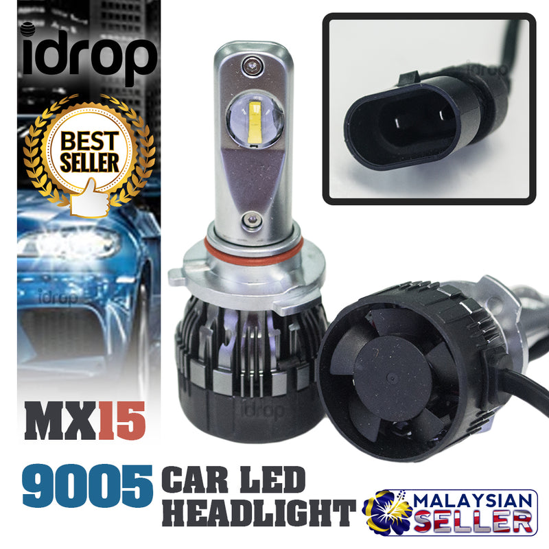 1 set MX15 9005 Car LED Headlight Driving Light Bulbs Hi/Lo Beam White 6000K