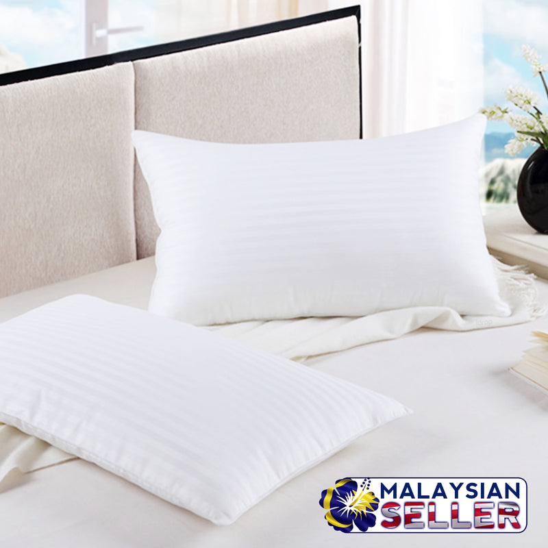 idrop Fashion & Comfortable Pillow | Comfort White Standard Striped Pillow [ 2pcs ]