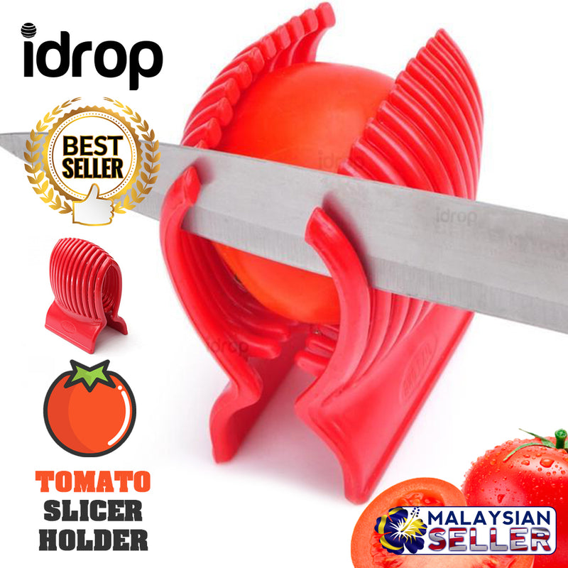 idrop TOMATO SLICER - Grip Holder Fruit Vegetable Cutter
