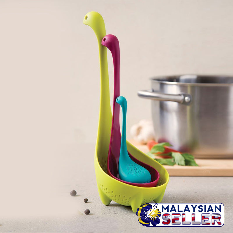 idrop THE NESSIE FAMILY Kitchen Cooking Utensil (3 Piece Set)