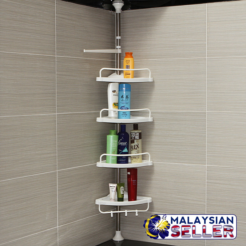 idrop 4-Layer Corner Shelf - Toilet / Kitchen Extendable Adjustable Shelf rack