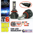 idrop TURBO LED T6 [ H11 / H8 ]- Car Headlight Hi/Lo Beam 30W EMC 8-48V 6000K