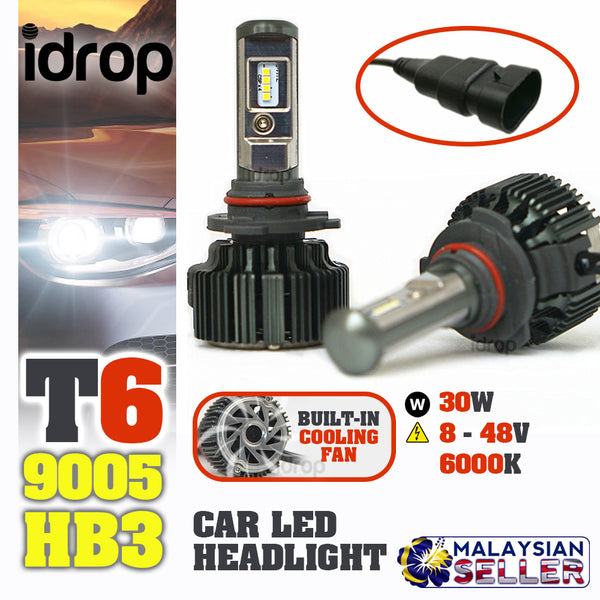 TURBO LED T6 [ 9005 (HB3) ] - Car Headlight Hi/Lo Beam 30W EMC 8-48V 6000K