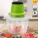 idrop [ 1.8 Liter ] High Quality Multifunction Meat & Vegetable Blender Grinder [ Compatible with UK / EU / M'SIA Plug ] / Mesin Pengisar Daging dan Sayur Pelbagai Guna / 新款电动绞肉机塑料绞菜机切菜器辅食绞菜器多功能家用料理机