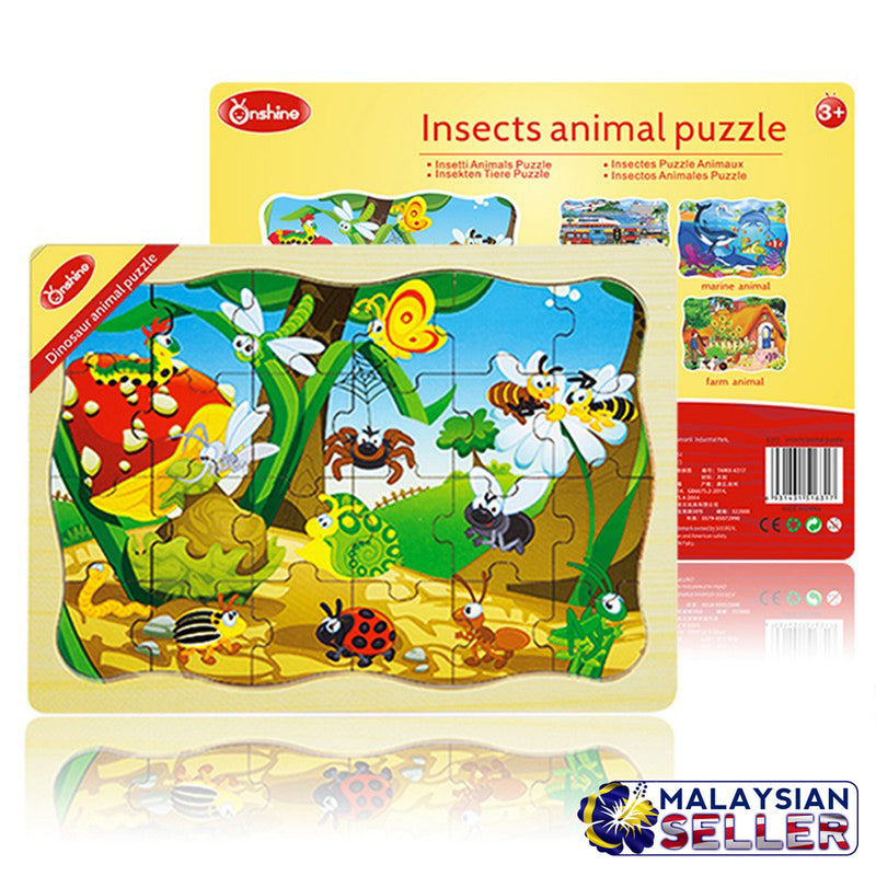 idrop WOOD PUZZLE - Transport / Ocean / Dinosaur / Insects Puzzle Toy