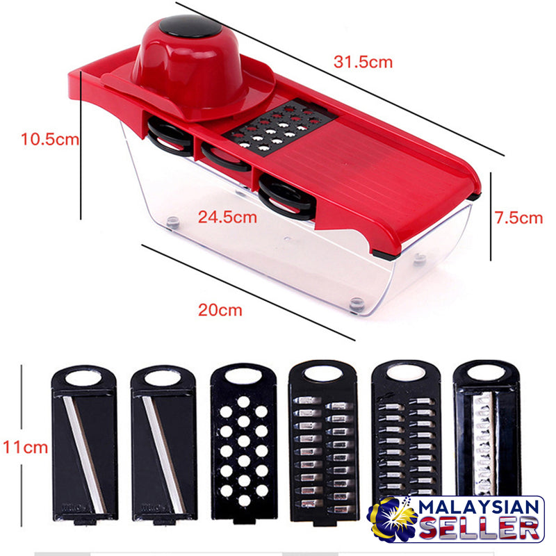 idrop MULTIFUNCTION Kitchen Vegetable fruit grater cutter slicer & Accessories + FREE peeler