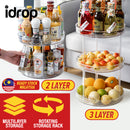 idrop [ 2 LAYER  / 3 LAYER ] Multilayer Multifunction Rotating Kitchen Storage Shelf Rack