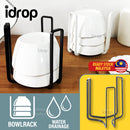 idrop Kitchen Steel Plate Bowl Shelf Storage Drainage Rack