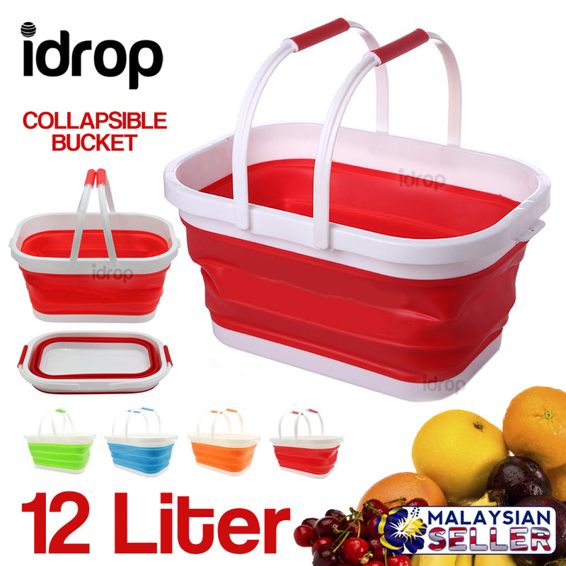 idrop 12L Rectangular Collapsible Bucket