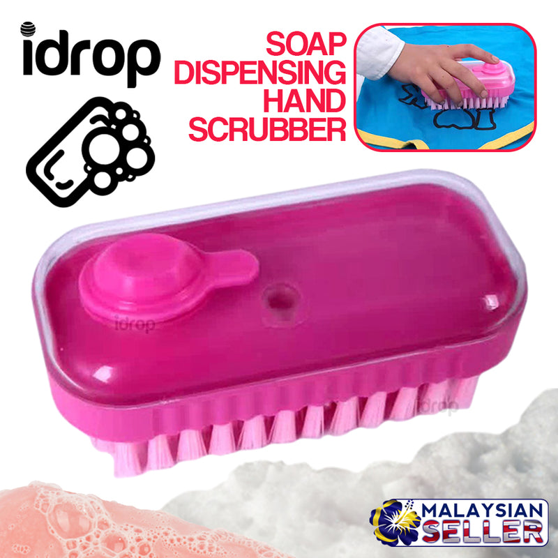 idrop 2 IN 1 Soap Scrubber - Soap Dispensing Cleaning Brush