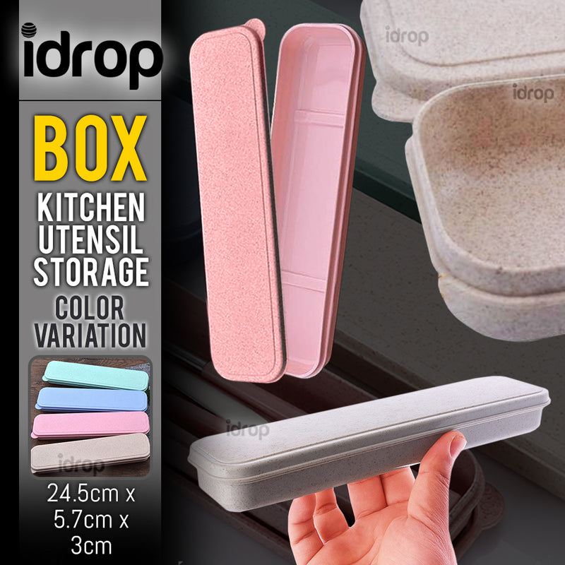 idrop Kitchen Utensil Storage Portable Plastic Box Container
