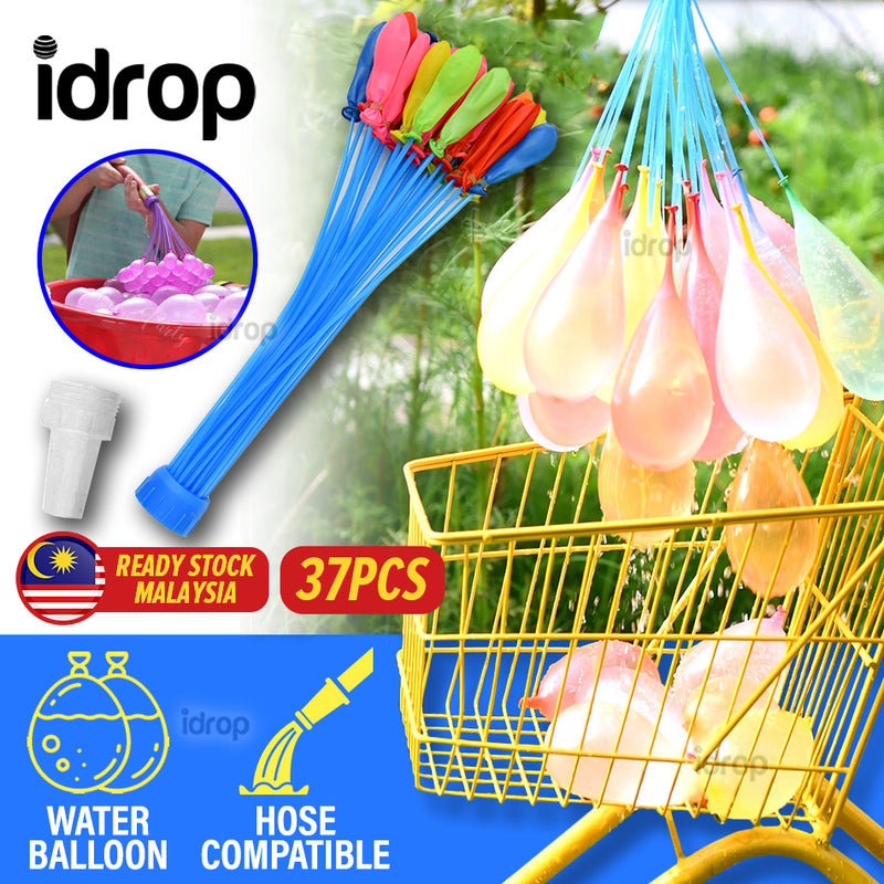 idrop [ 37 Pcs ] Happy Water Balloon Quick Water Injection Balloon