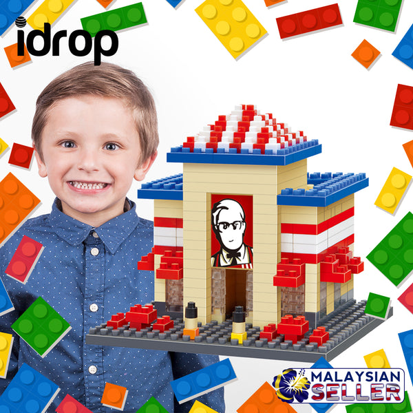 idrop [ Fried Chicken Shop ] ( 376 Pcs) Model Toy Mini Building Blocks