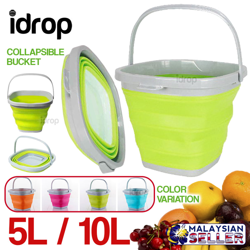 idrop 5L / 10L Square Collapsible Bucket