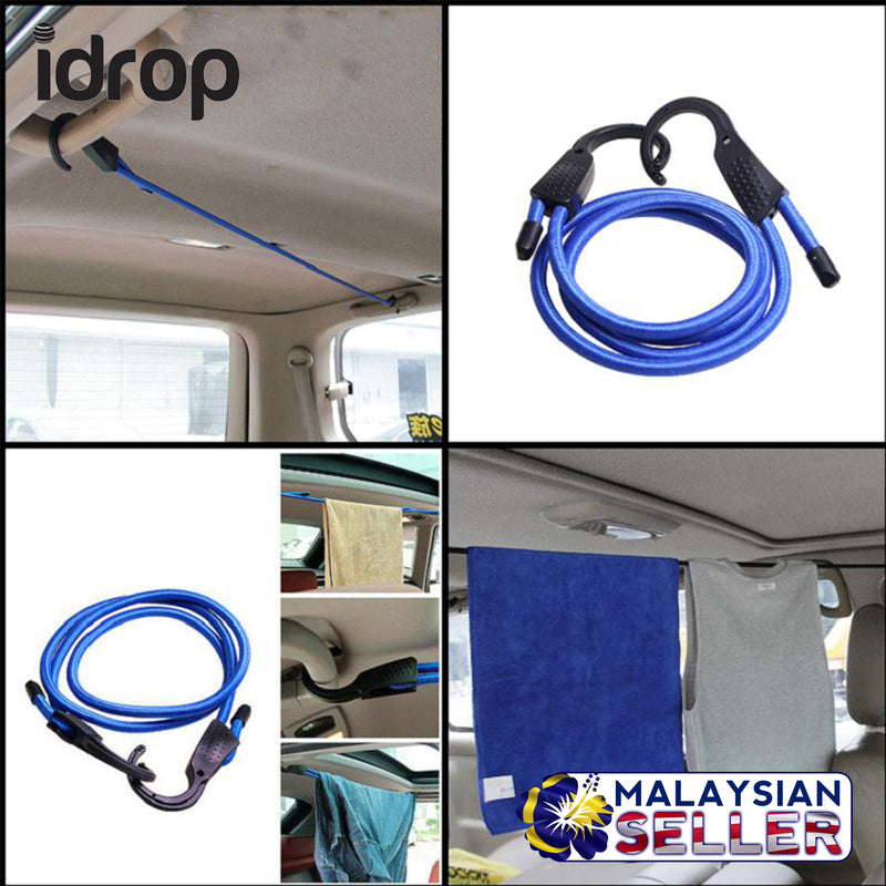idrop Elastic Stretchable Adjustable Vehicle Luggage Rope Bungee Cord with Hook