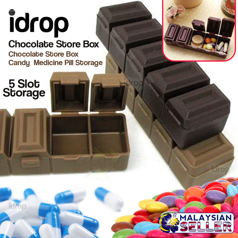 idrop Chocolate Store Box - Candy  Medicine Pill Storage