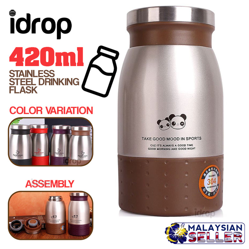 idrop 420ml Mini Stainless Steel Drinking Bottle Flask [ DWX-5082 ]