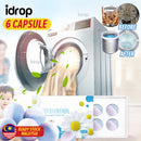 idrop [ 6 Capsule ] Washing Machine Bubble Ball Drum Cleaning Cleaning Capsule / Bebola Sabun Pencuci Mesin Basuh / 洗衣机泡泡丸(6粒)