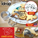 idrop [ 6pcs ] Cookie Cutter Set / Set Pemotong Bentuk Biskut / 曲奇刀组