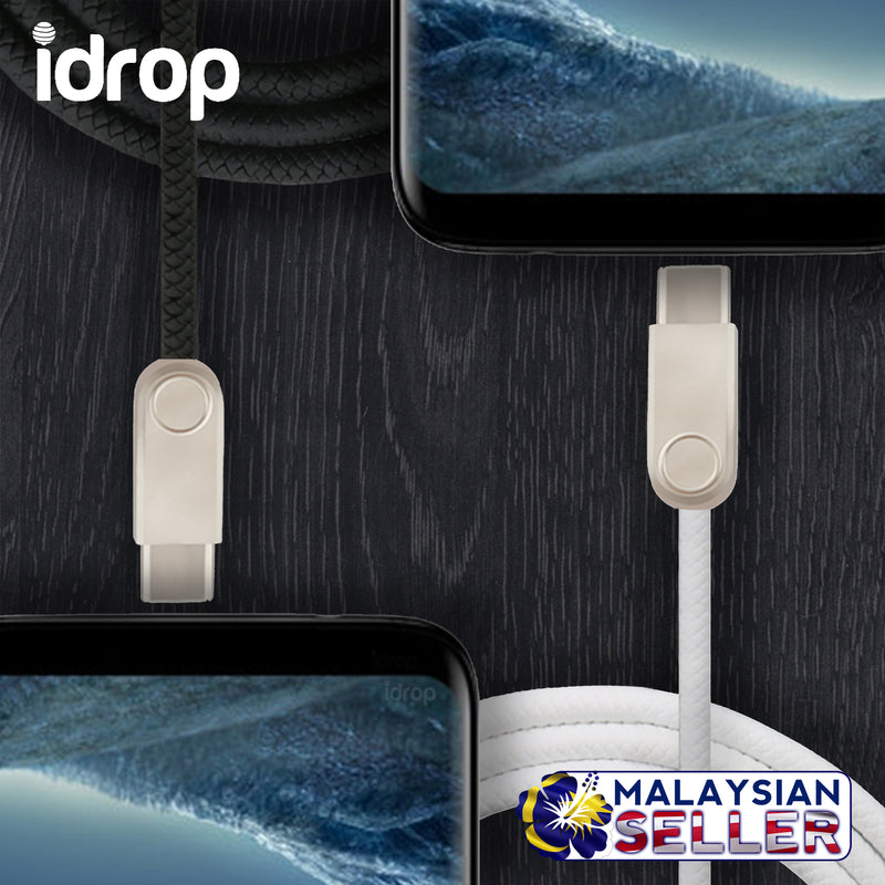 idrop Type C Charging / Data Transfer USB Cable | Black / White